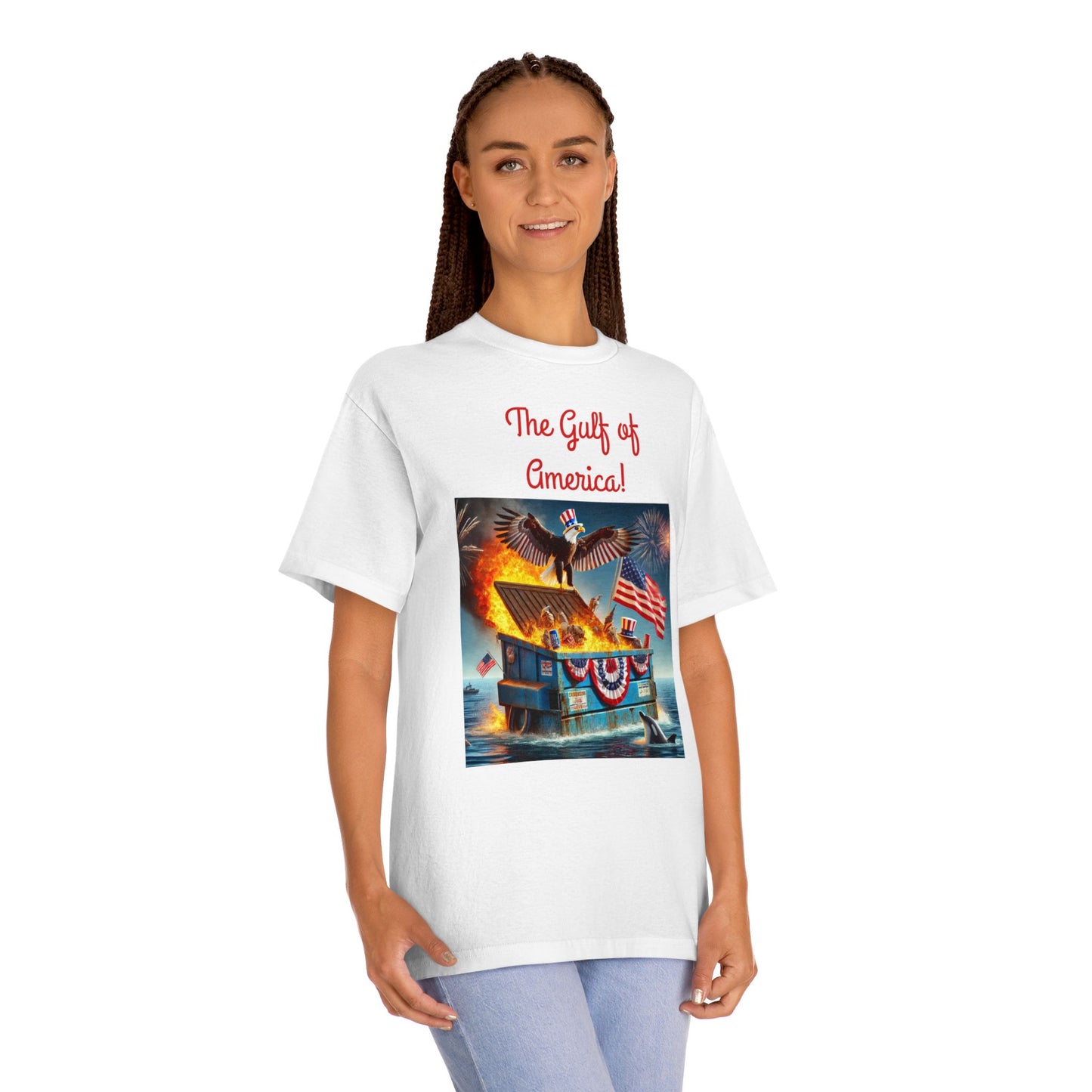 Graphic Tee - Gulf of America, Dumpster Fire, Sinking Ship Design